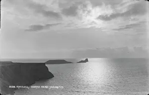 Swansea: View of Worms Head from Rhossili