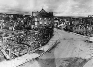 Baden Wuerttemberg: Views of destroyed homes in Freudenstadt
