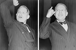 Congressmen: Two views of Martin Dies, emphatically gesturing