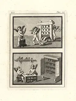 Imitate: Vignettes of Cupids playing at trades or professions