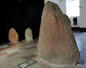 Copenhagen: Viking Age. Runestone. Dedicated to their ancestors. Nationa