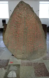 Dedication: Viking Age. Runestone. Tirsted. 10th century AD. National M