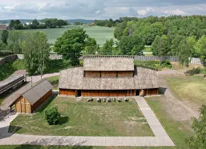 Vestfold: Viking hall reconstruction, Midgard Viking Centre, Borre
