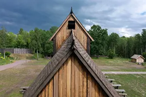 Vestfold: Viking hall reconstruction, Midgard Viking Centre, Borre