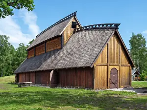 Vestfold: Viking hall reconstruction, Midgard Viking Centre, Borre