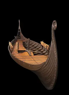 Clinker: Viking ship model, Norwegian Maritime Museum, Oslo, Norway