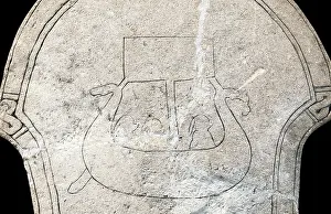 Arvid: Viking tomb stone, Gotland Museum, Visby, Gotland, Sweden