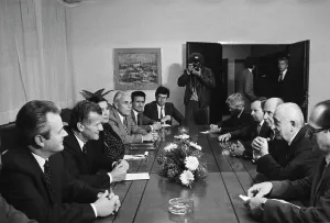 Communists: Viktor Grishin visiting Yugoslavia
