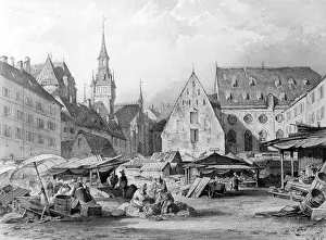 Geist: Viktualienmarkt in Manchen, 1882