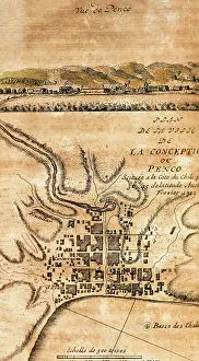 Chilean: Villa de la Concepcion or Penco. Chile. Plan by Luis Amadeo