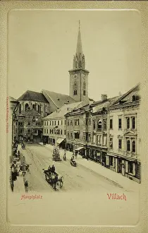 Villach: Villach. Main square. About 1905. Collotype