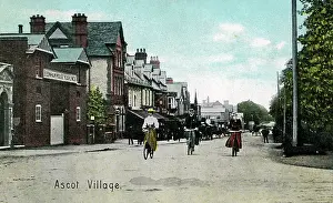 Cyclists: The Village, Ascot, Berkshire
