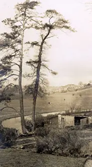 Coln: Village of Calcot, viewed from Coln Rogers, Gloucestershire