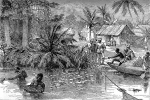 Tritons: A village on the river Prah during the 2nd Ashanti War