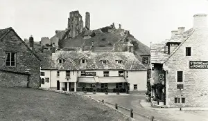Corfe: Village and ruins of Corfe Castle, Dorset