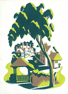 Arrobus: Village Scene ? with street and tree