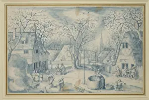 Savery: A village scene: Winter