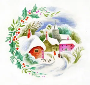 Wickham: Village in the snow
