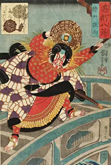 Kuniyoshi: Villain on bridge