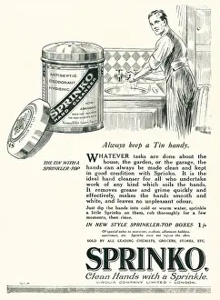 Deodorant: Vinolia Company Sprinko Advertisement