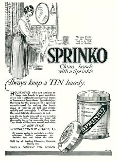 Deodorant: Vinolia Company Sprinko Advertisement