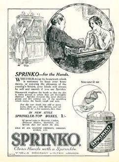 Cleanser: Vinolia Company Sprinko Advertisement