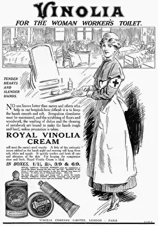 Lotion: Vinolia WW1 advertisement, women war workers