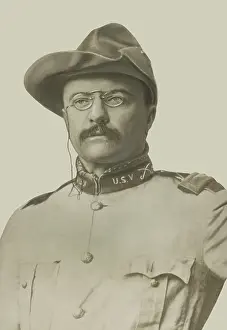Volunteers: Vintage American History print of Colonel