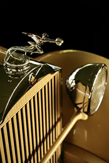 Headlamp: Vintage antique packard automobile detail of
