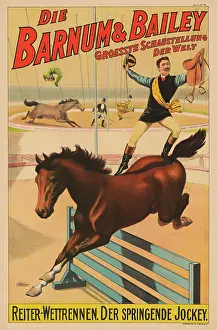 Trick: Vintage Barnum & Bailey German circus poster -