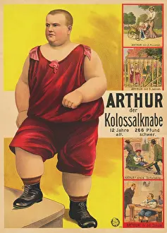 Stroller: Vintage circus poster - Arthur the colossal kid