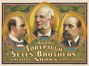 Vignette: Vintage circus poster - bust portraits of Peter