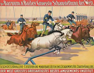 Trick: Vintage German Barnum & Bailey circus poster of