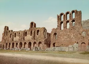 Coliseum: Vintage photochrom print of the ancient Odeon