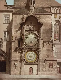 Astronomical: Vintage photochrom print of the astronomical clock
