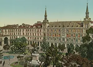 Plinth: Vintage photochrom print of Casa de la Panaderia