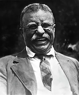 Traditionally: Vintage portrait featuring a smiling Theodore