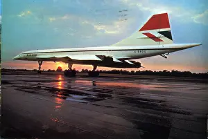 vintage postcards - ba concorde, vinatage postcard064