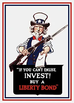Advice: Vintage poster of Uncle Sam holding a rifle