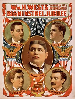 Clement: Vintage poster of Wm. H. West's Big Minstrel Jubilee