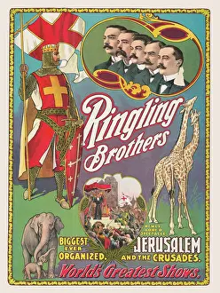 Chas: Vintage Ringling Brothers circus poster, circa 1903