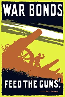 Bonds: Vintage World War I poster featuring soldiers