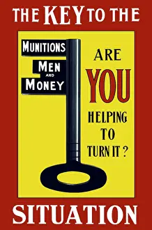 Donation: Vintage World War I poster of a large key