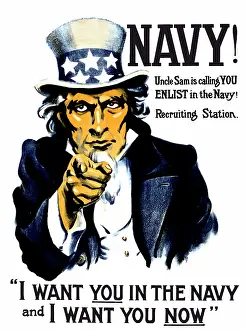 Advice: Vintage World War I poster of Uncle Sam pointing