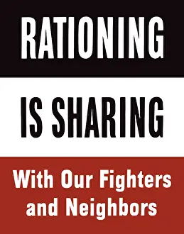 Rationing: Vintage World War II poster