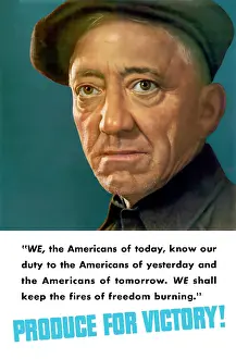 Advice: Vintage World War II poster featuring the