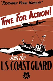 Enlisting: Vintage World War II poster featuring a fighter