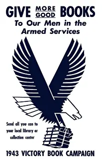 Donation: Vintage World War II poster of a flying eagle