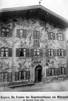 Whitewashed: Violin maker's house in Mittenwald, 1903