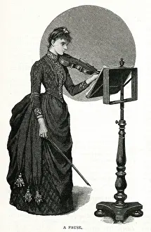 Pauses: A VIOLINIST PAUSES